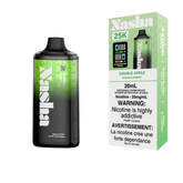 Double Apple NASHA 25K DISPOSABLE VAPE: 25000 puffs, OLED screen displaying  battery and e-liquid indicator and Type-C Charging. BUY NOW AT MV